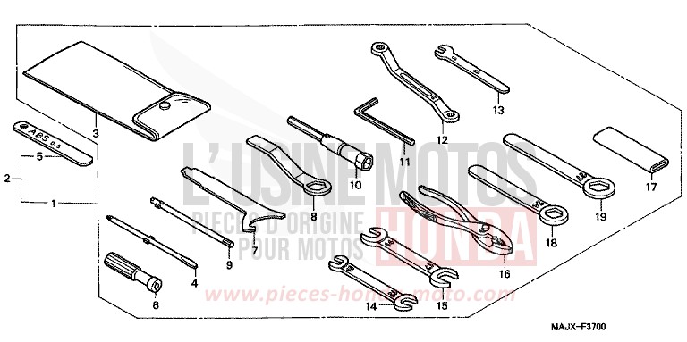 OUTILS de Pan-European ABS CANDY GRACEFUL RED-U (R151) 2000